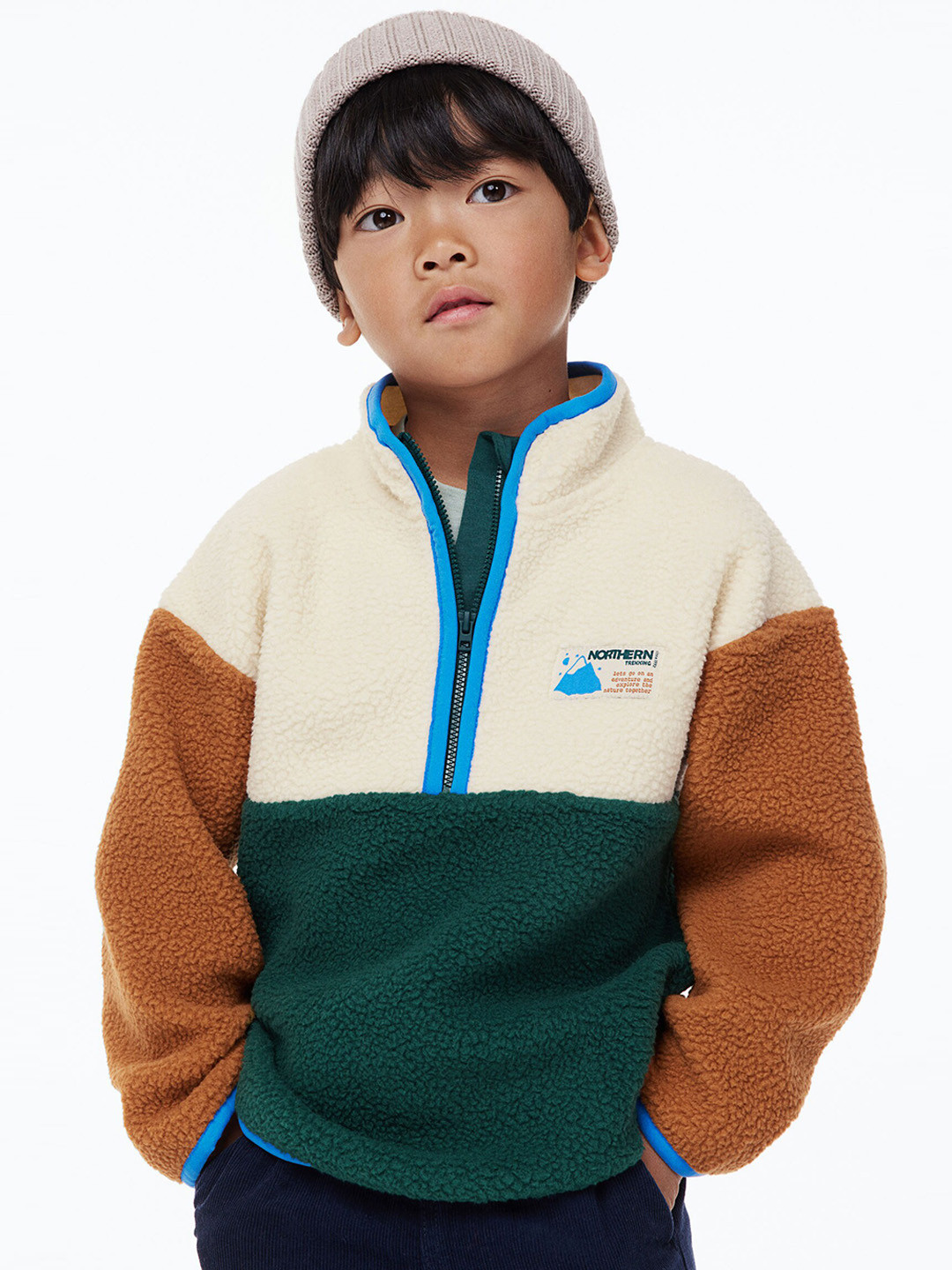

H&M Boys Colourblocked Tailored Jacket, Multi