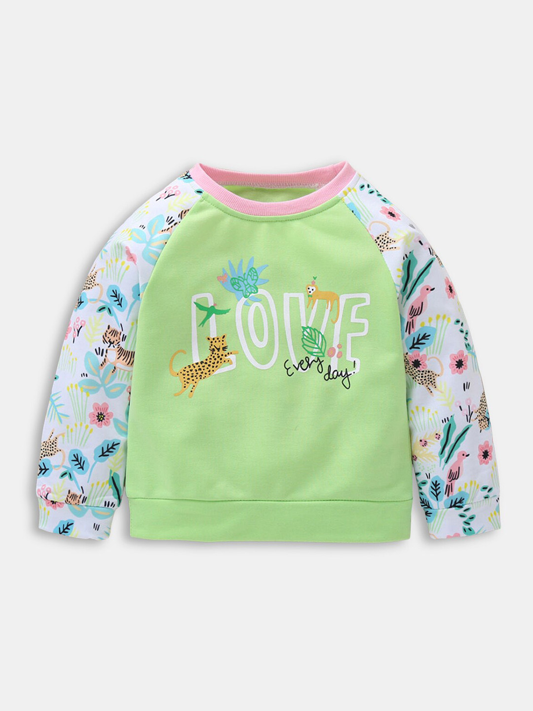 

Hopscotch Boys Green Printed Sweatshirt