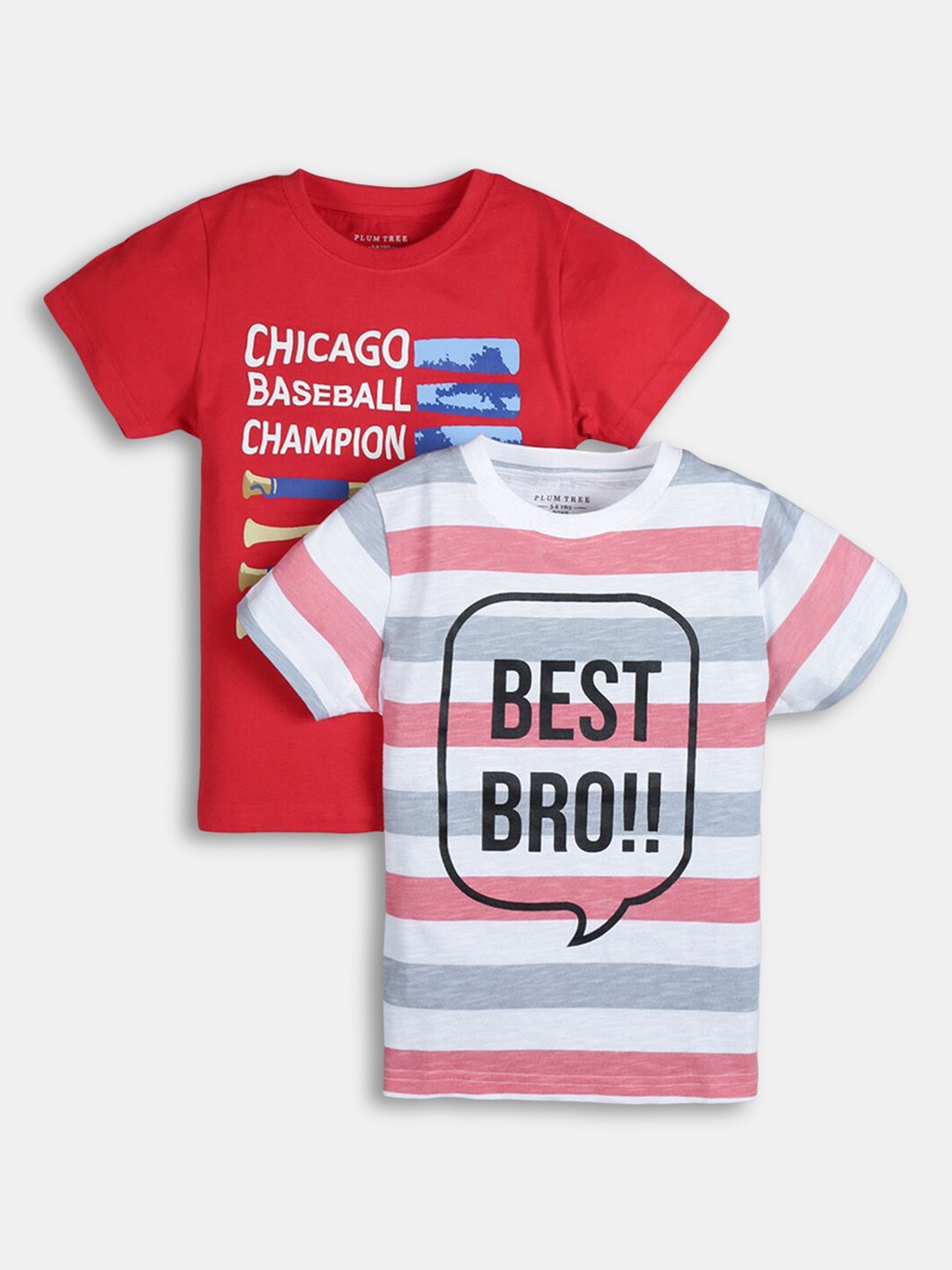 

Hopscotch Boys 2 Printed Pure Cotton T-shirt, Red