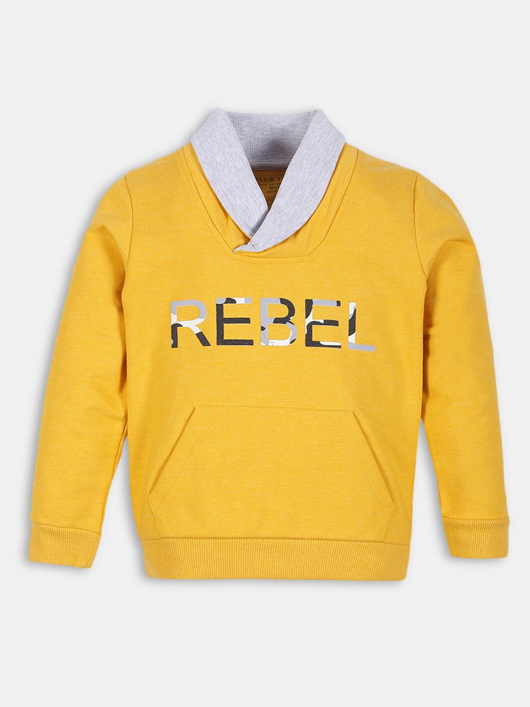 

Hopscotch Boys Yellow Printed Cotton Sweatshirt