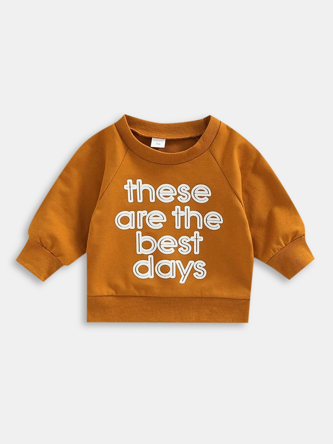 

Hopscotch Kids Brown Printed Sweatshirt