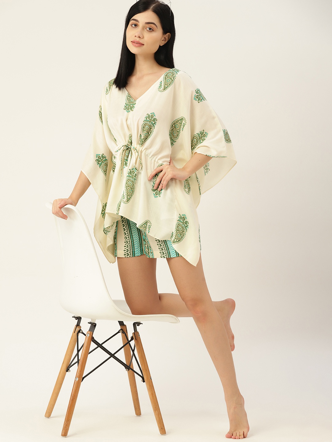 

ETC Women Green Printed Night suit