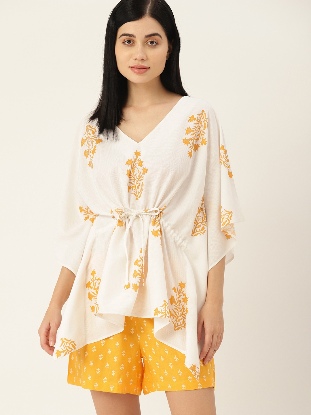 

ETC Women Yellow Printed Night suit