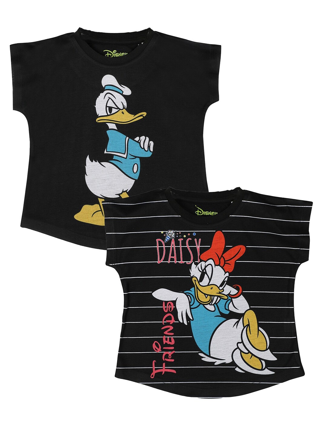 

YK Disney Pack Of 2 Black Print Top