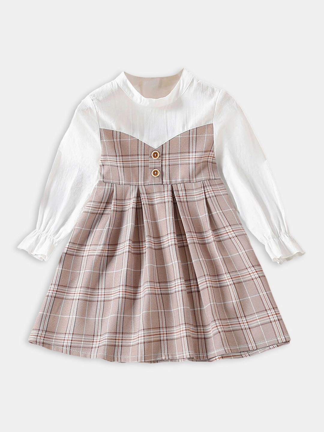 

Hopscotch Girls White Checked Dress