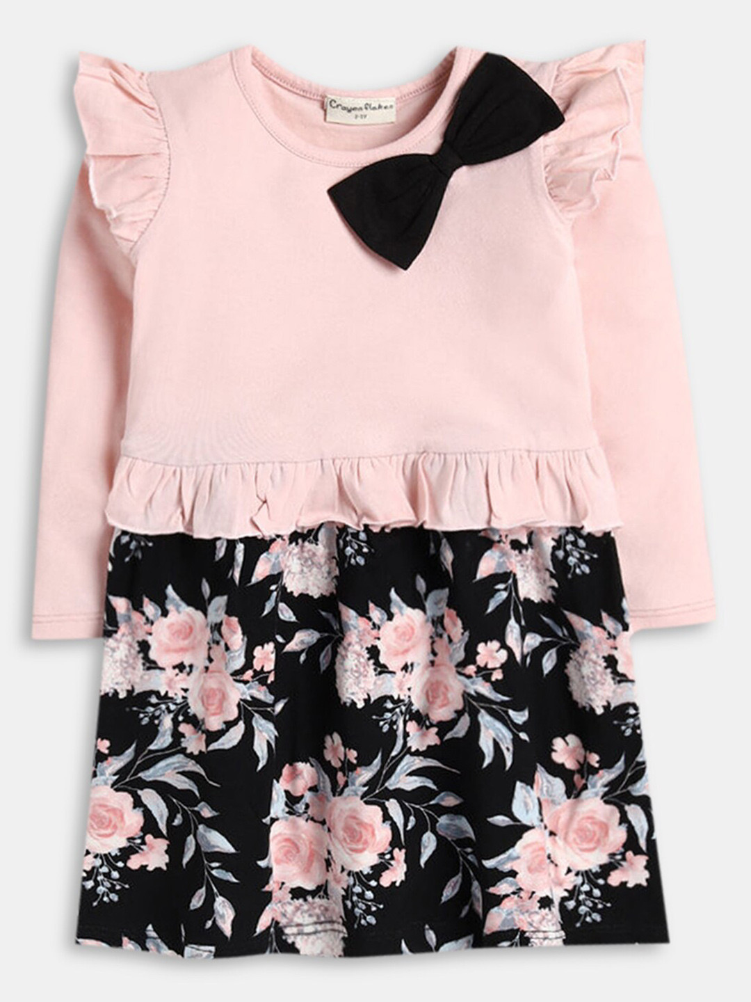 

Hopscotch Pink & Black Floral Cotton Dress