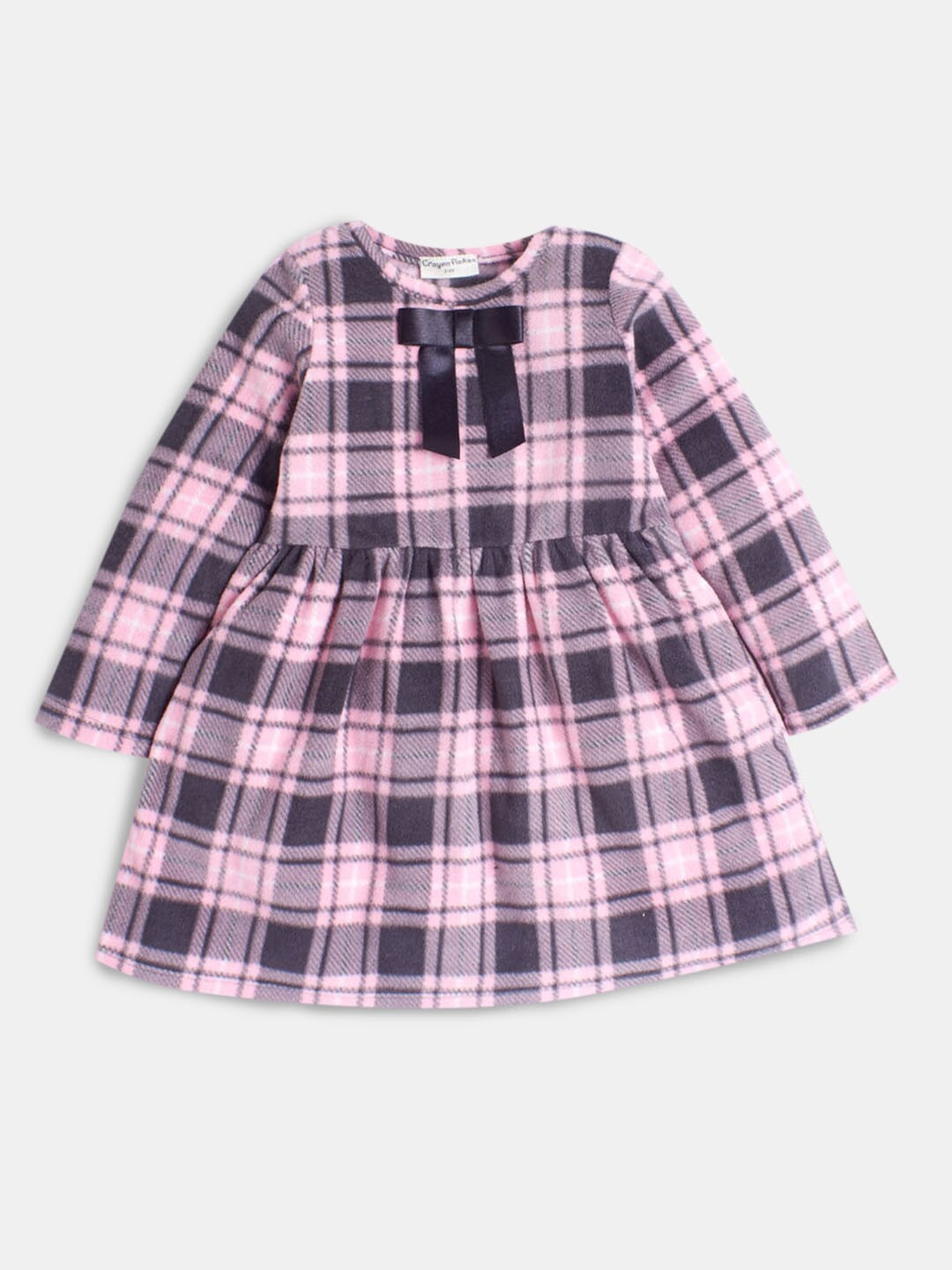 

Hopscotch Girls Pink & Black Checked Dress