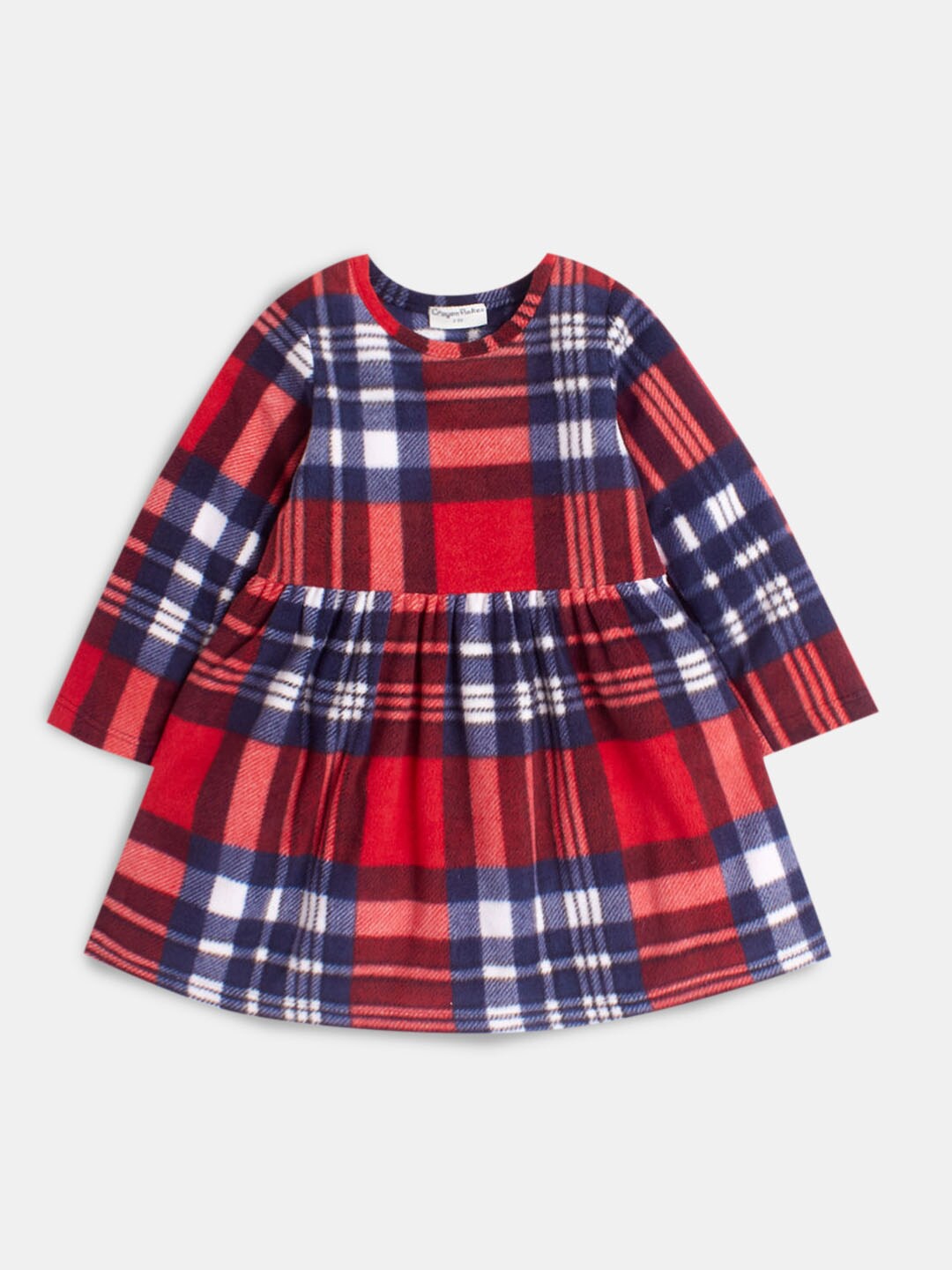 

Hopscotch Red Checked A-Line Dress