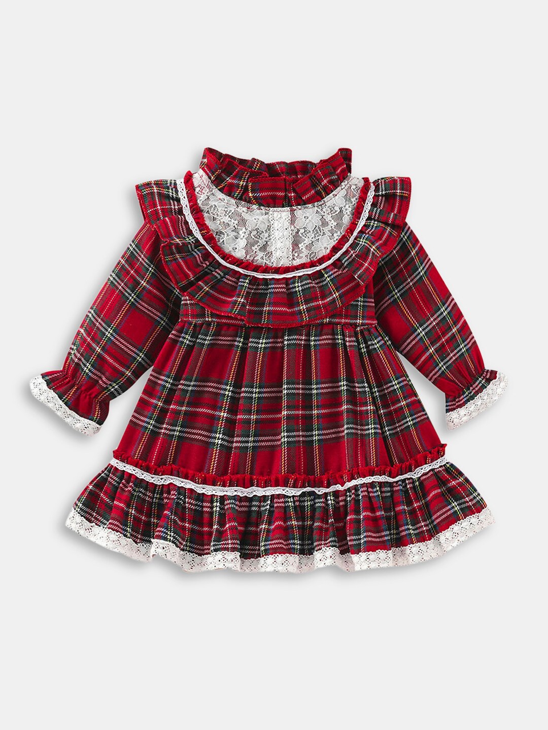 

Hopscotch Girls Red & White Checked Dress