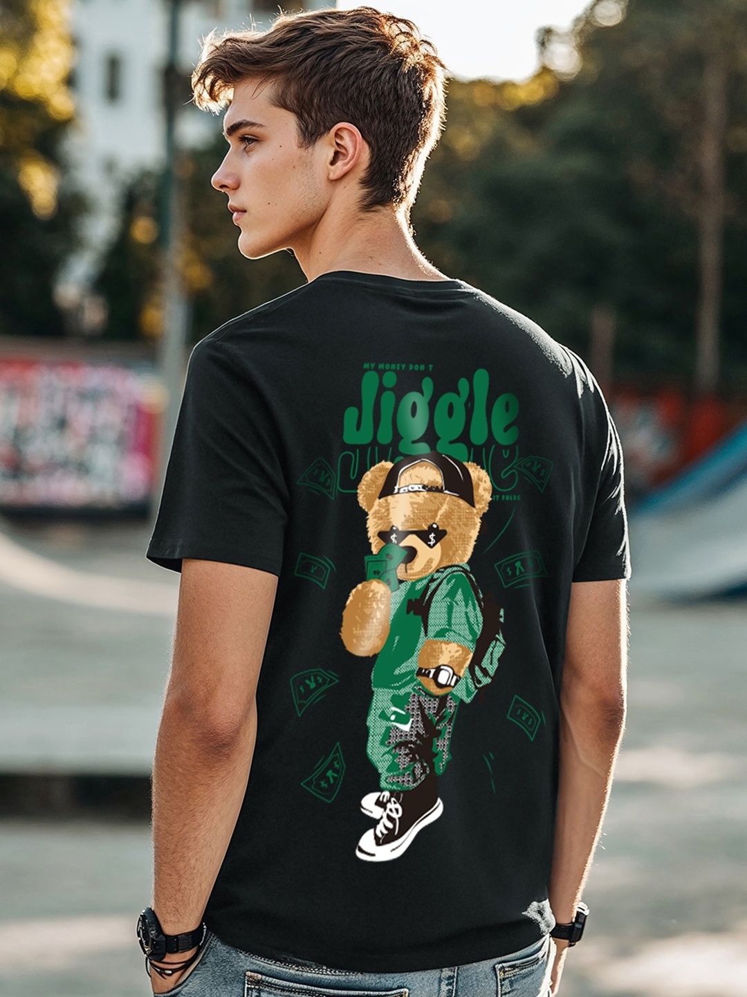 

Bewakoof Men Cotton Black Typography Printed T-shirt