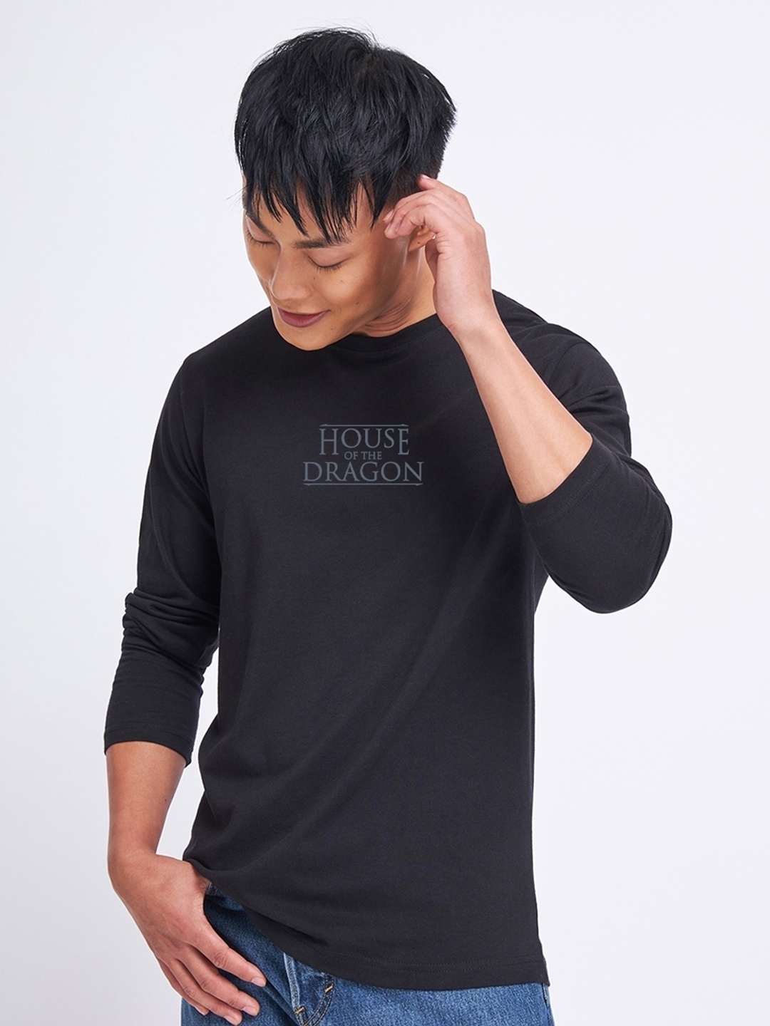 

Bewakoof Men Cotton Black Printed T-shirt