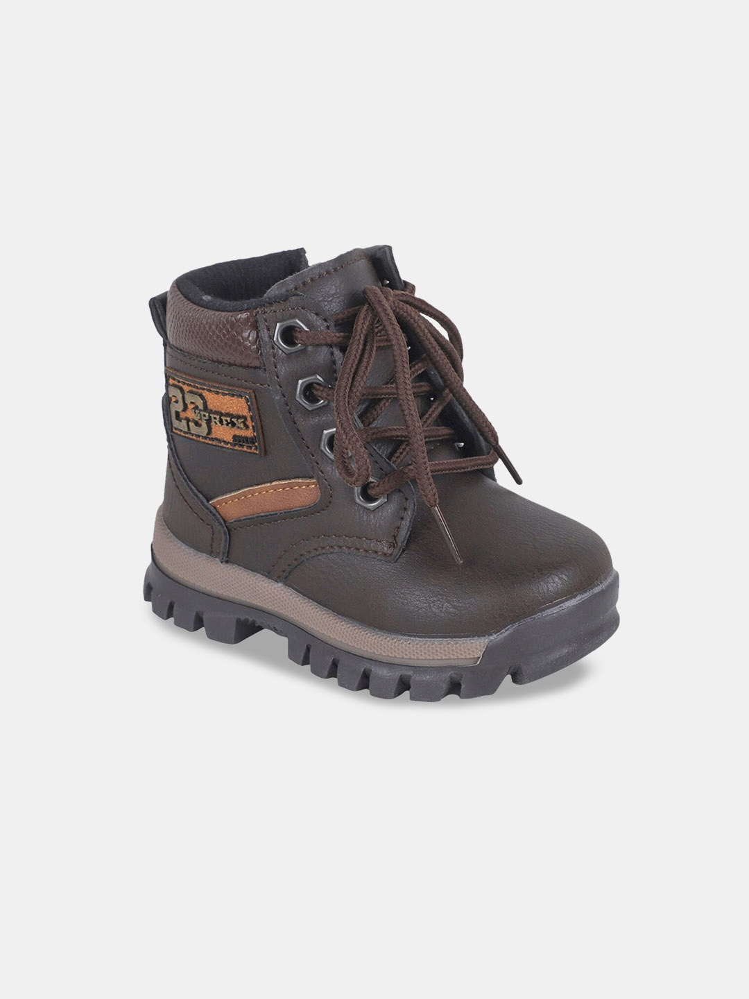 

Hopscotch Boys Brown Solid Ankle Length Boots
