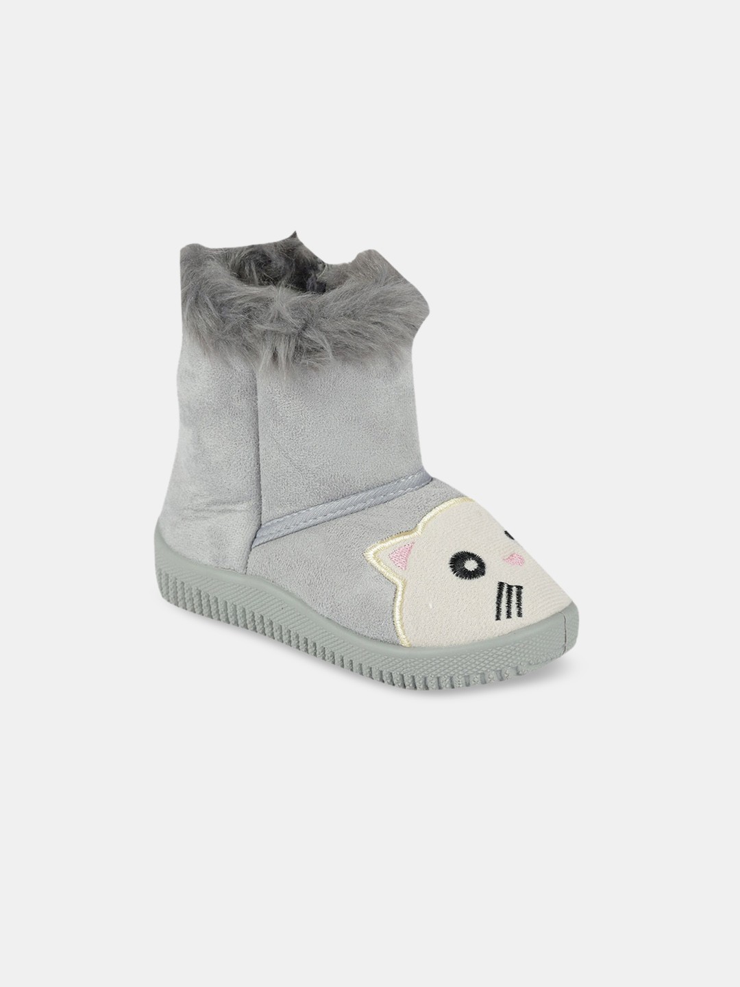 

Hopscotch Girls Grey Embroidered Ankle Length Regular Boots