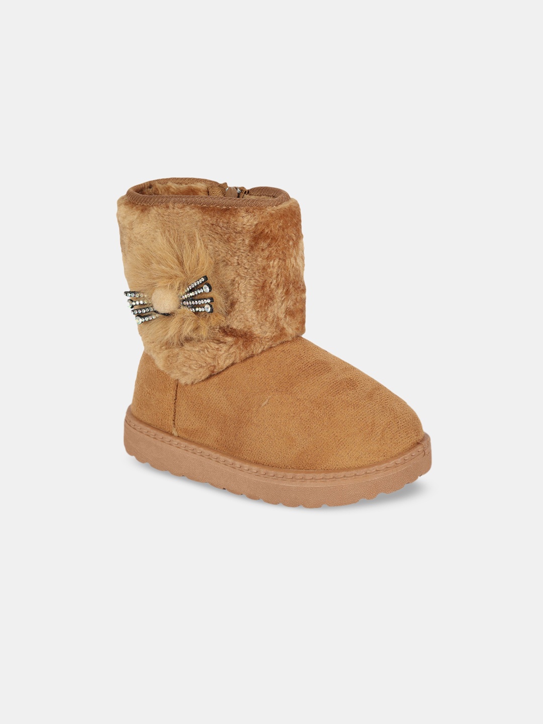 

Hopscotch Girls Brown Embellished Ankle Regular Boots