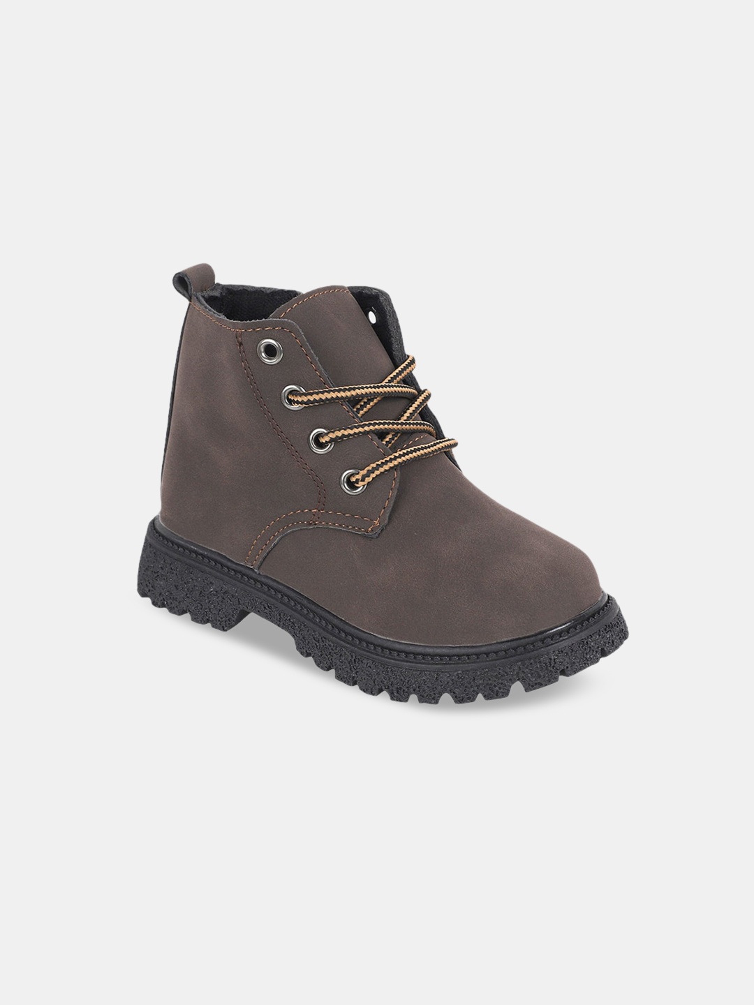 

Hopscotch Boys Brown Solid Regular Boots