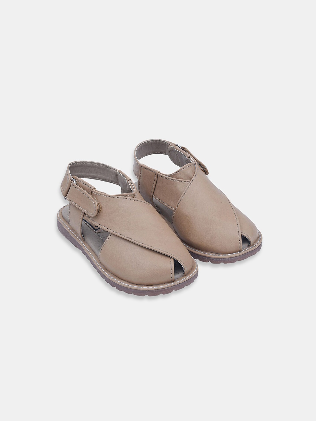 

Hopscotch Boys Beige & Grey Leather Comfort Sandals