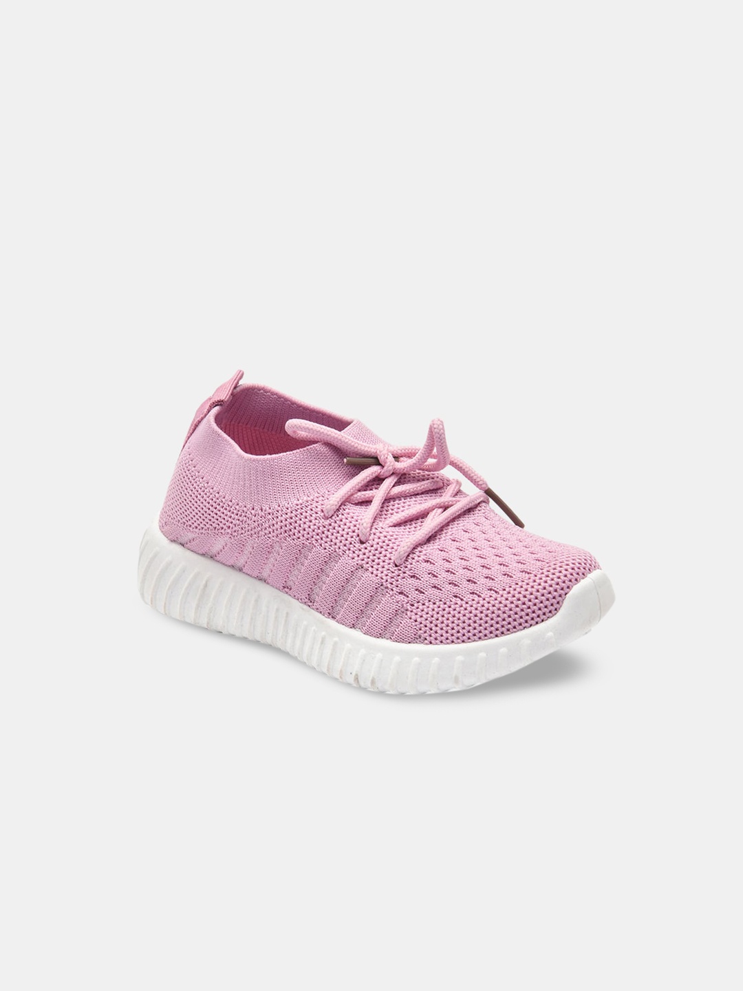 

Hopscotch Girls Pink Woven Design Slip-On Sneakers