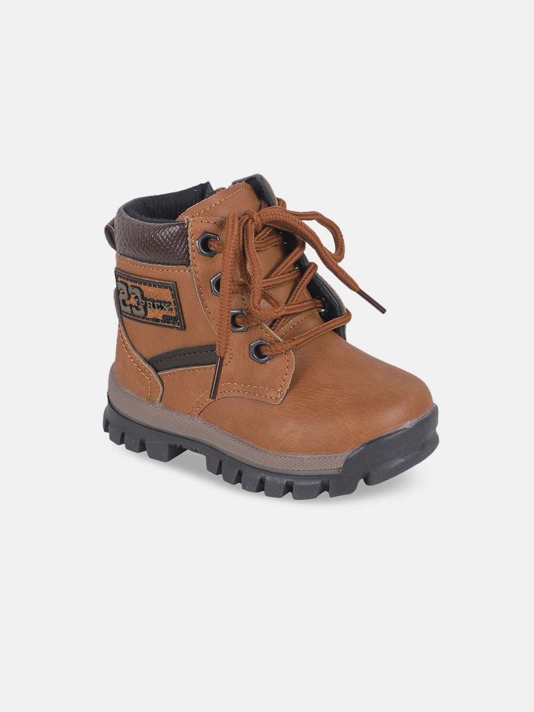 

Hopscotch Boys Tan Solid Synthetic Ankle Length Boots