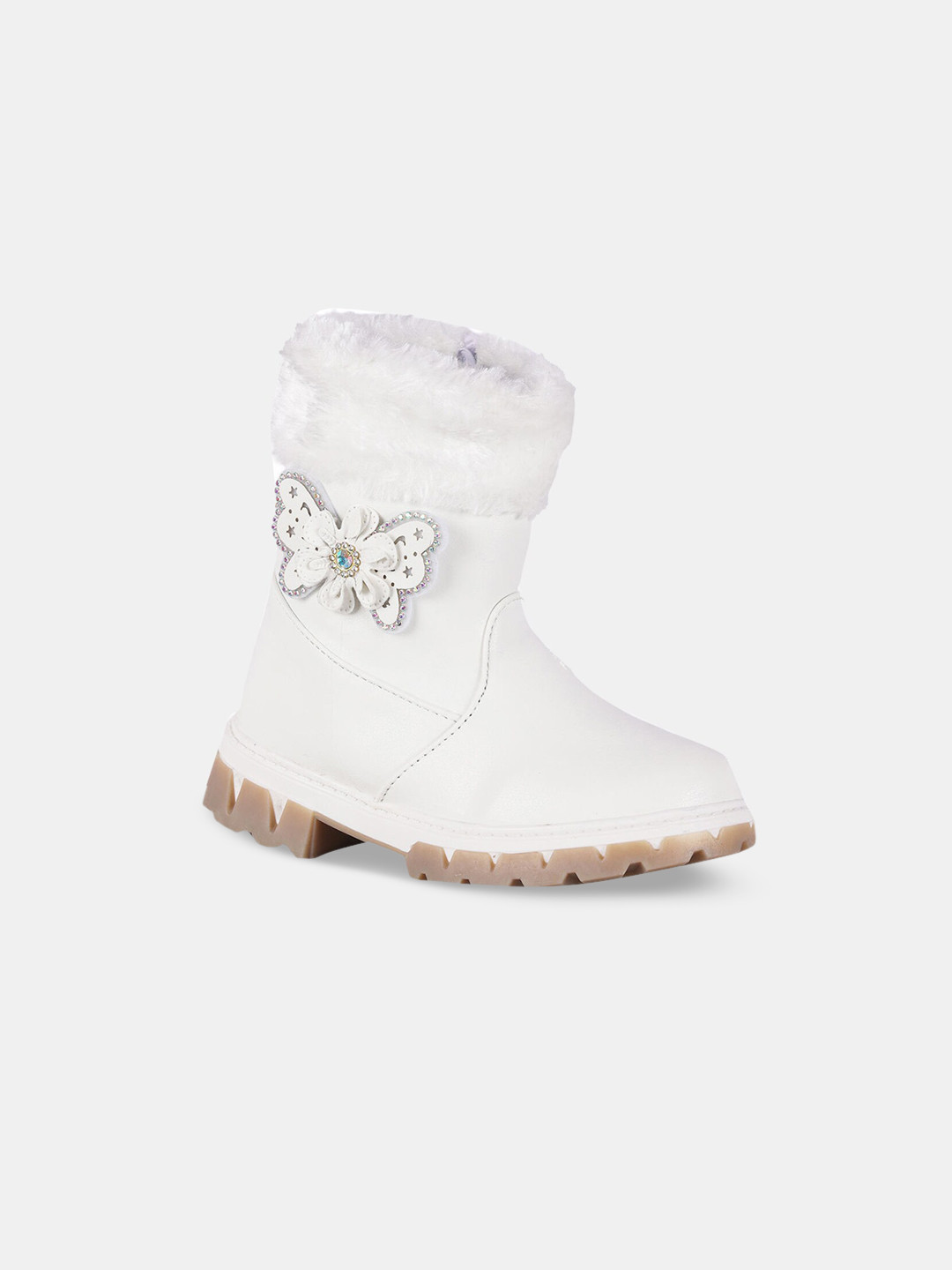 

Hopscotch Girls White Solid Regular Boots