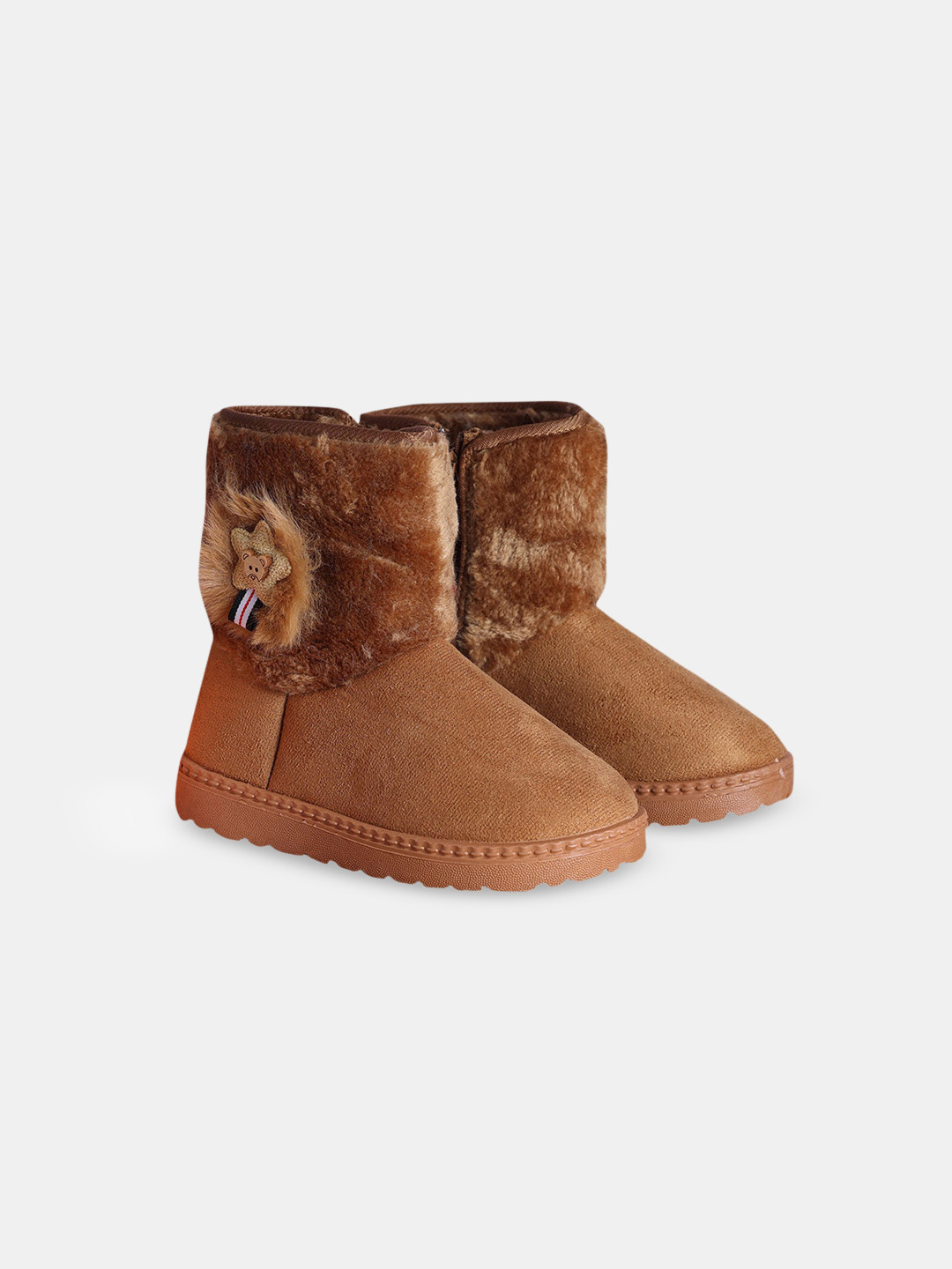 

Hopscotch Girls Brown Solid Regular Boots