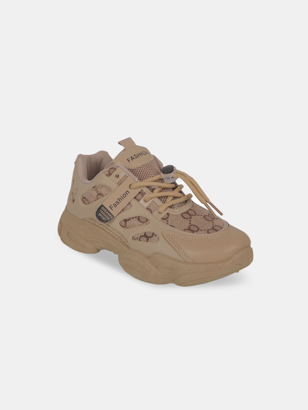 

Hopscotch Kids Brown Printed Sneakers