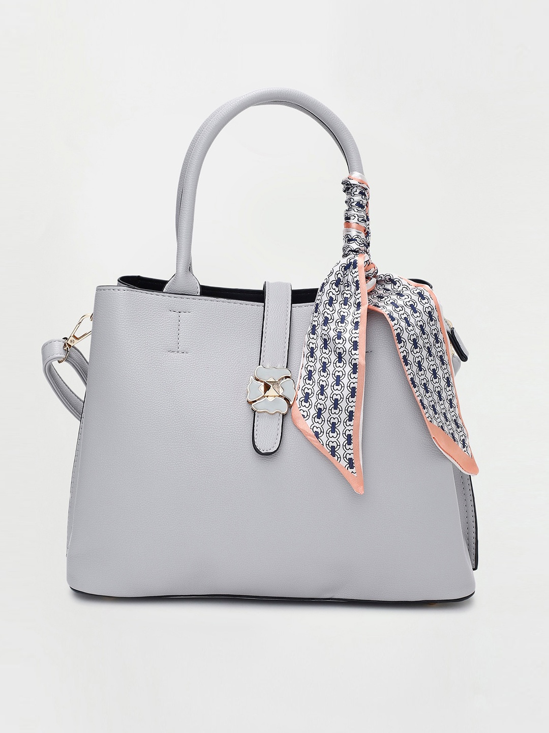 

Ginger by Lifestyle Grey Textured Handheld Bag
