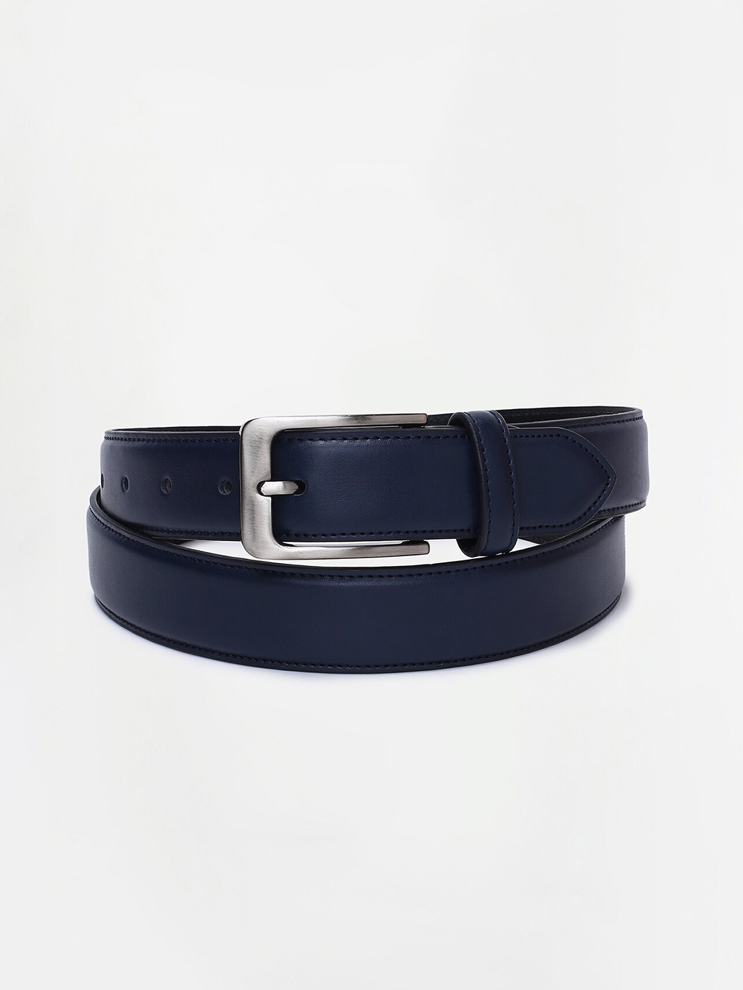 

CODE by Lifestyle Men Navy Blue Solid Leather Belt
