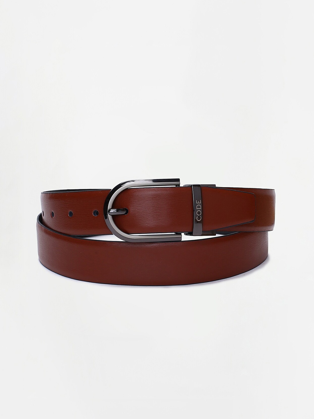 

CODE by Lifestyle Men Black & Brown Solid Reversible Leather Belt