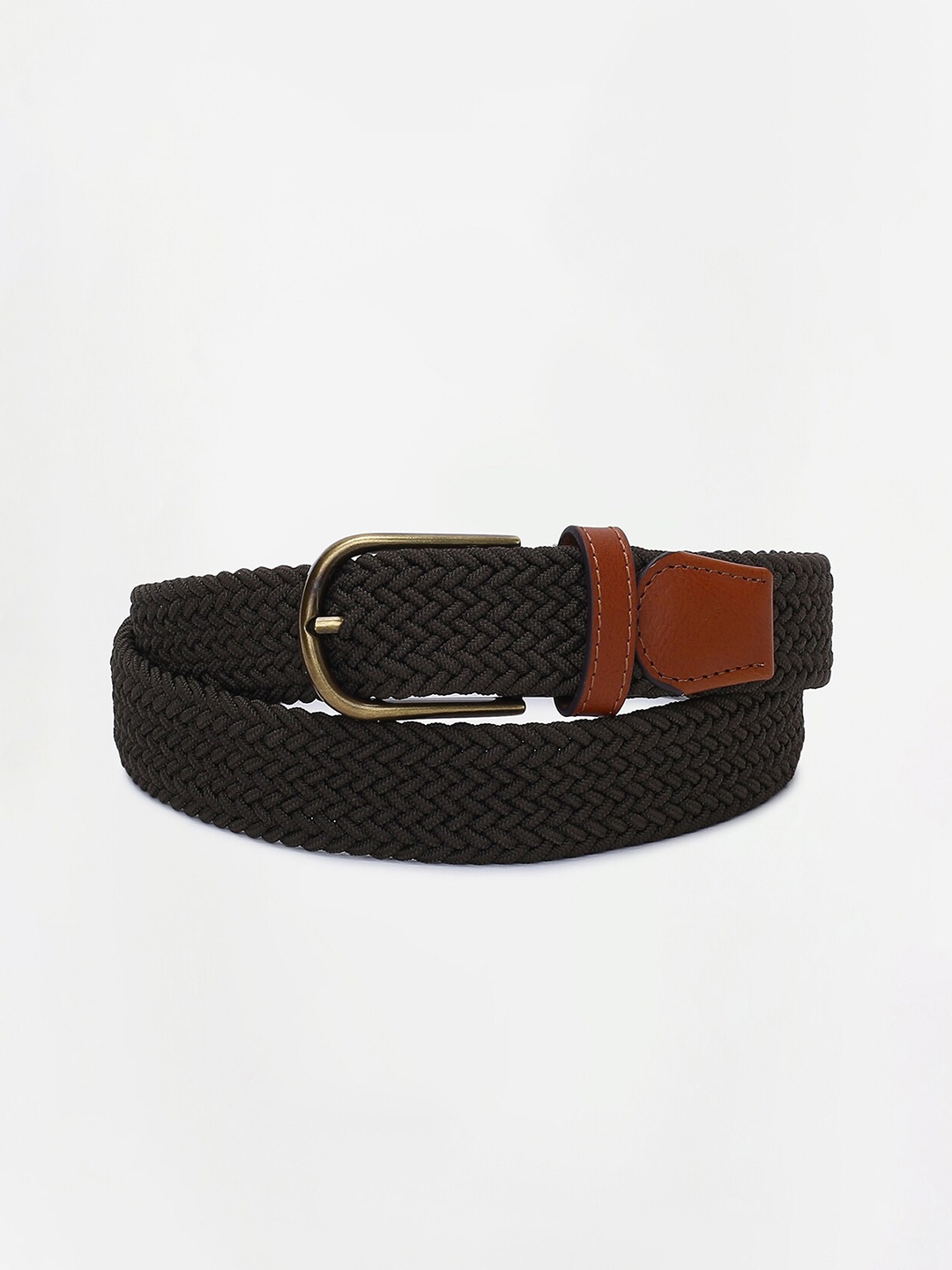 

CODE by Lifestyle Men Olive Green Textured Leather Belt