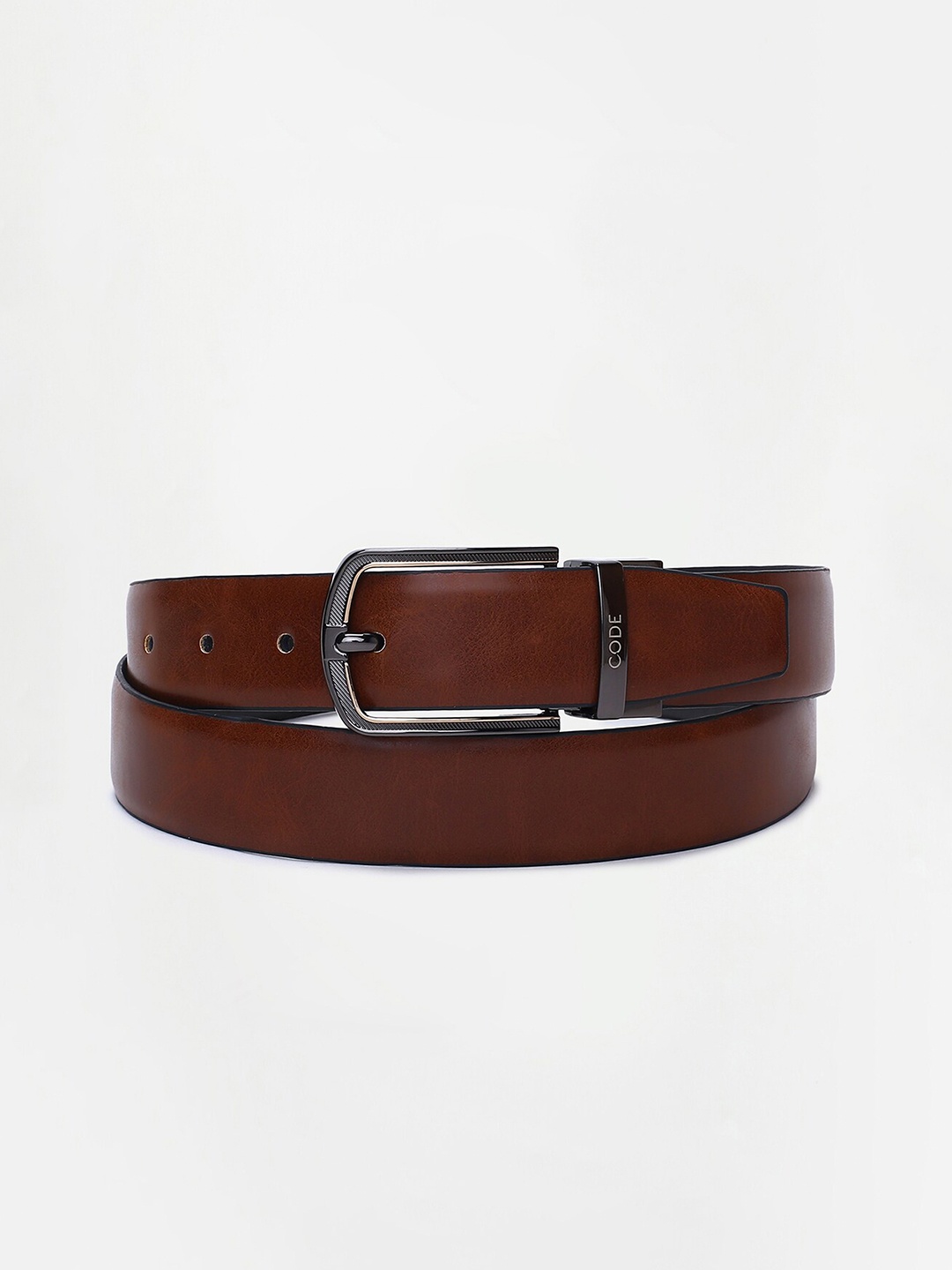 

CODE by Lifestyle Men Black & Brown Leather Reversible Formal Belt