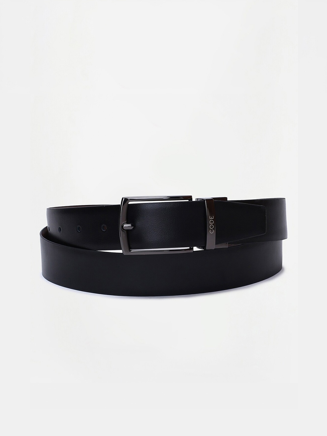 

CODE by Lifestyle Men Black Solid Leather Belt