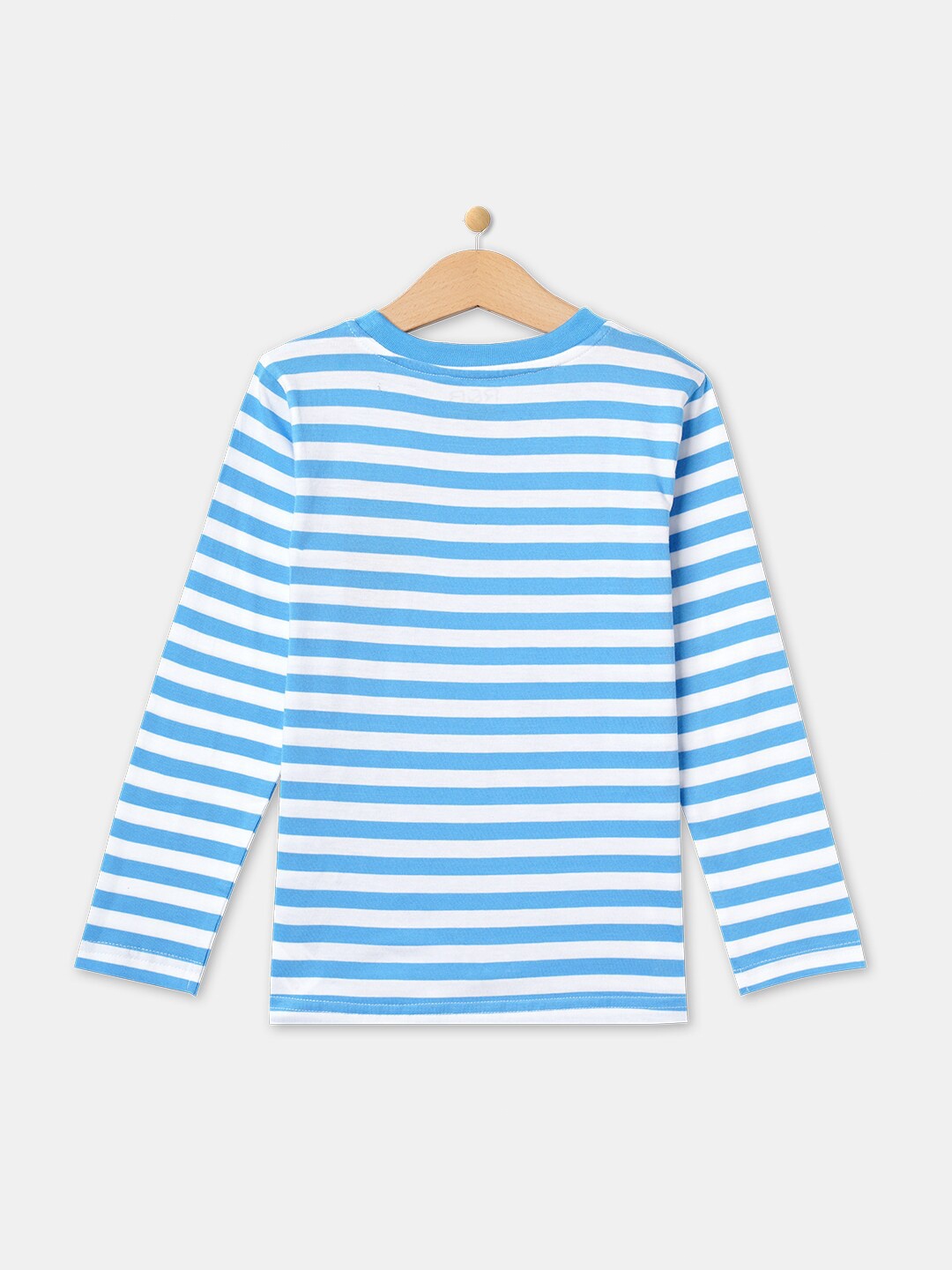 

R&B Boys Blue & White Striped Cotton T-shirt
