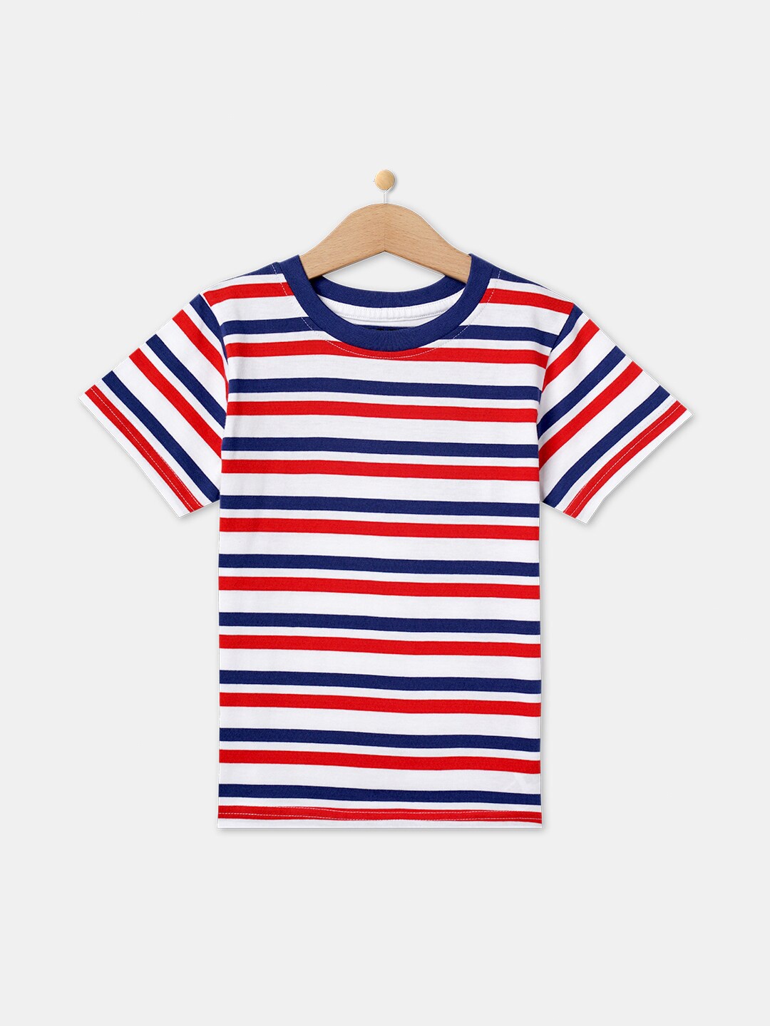 

R&B Boys Cotton Red Striped T-shirt