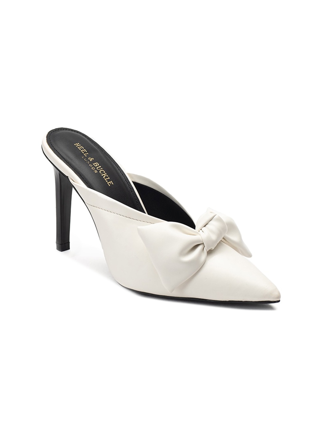 

Heel & Buckle London Red Stiletto Mules with Bows