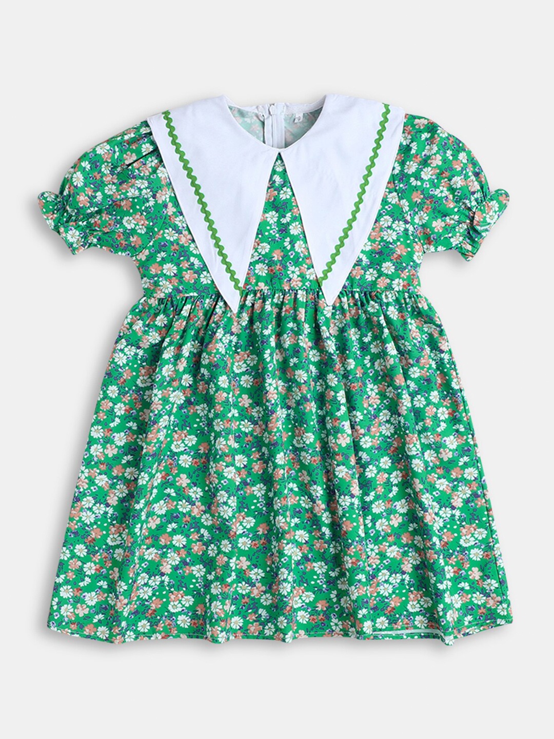 

Hopscotch Girls Green & White Floral Dress