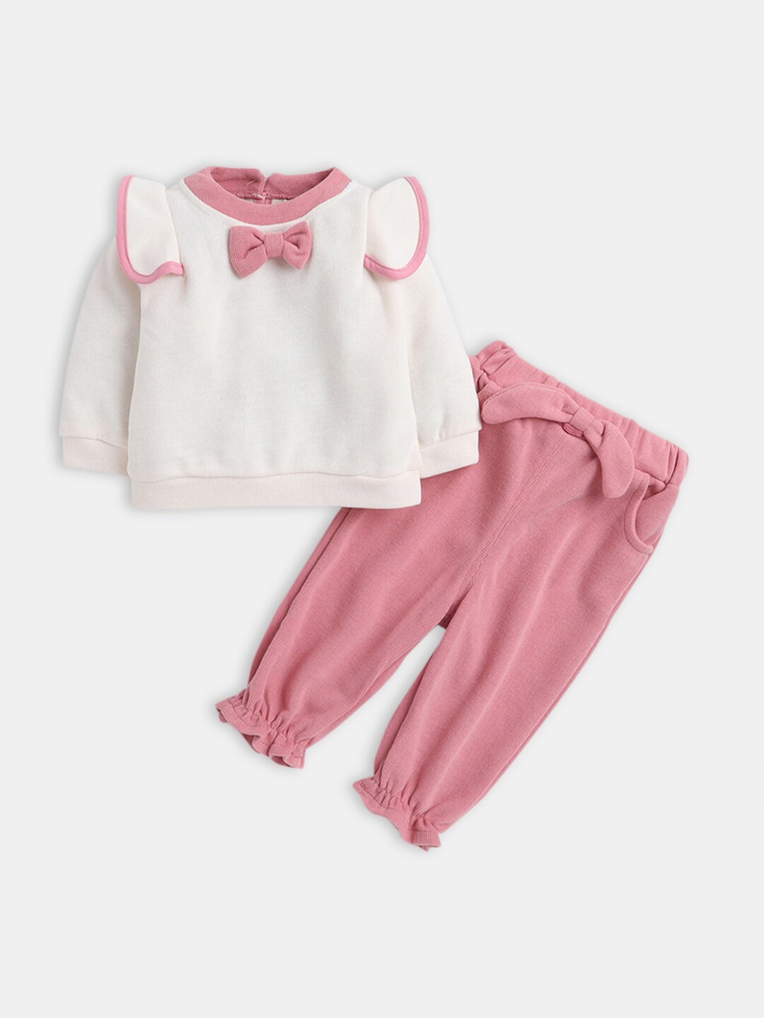 

Hopscotch Girls Pink & White Top with Trouser Set