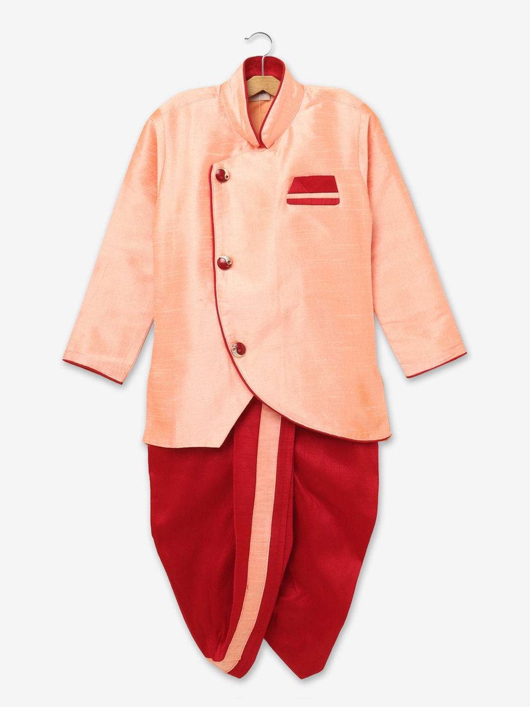 

Hopscotch Boys Pink Kurta with Dhoti Pants