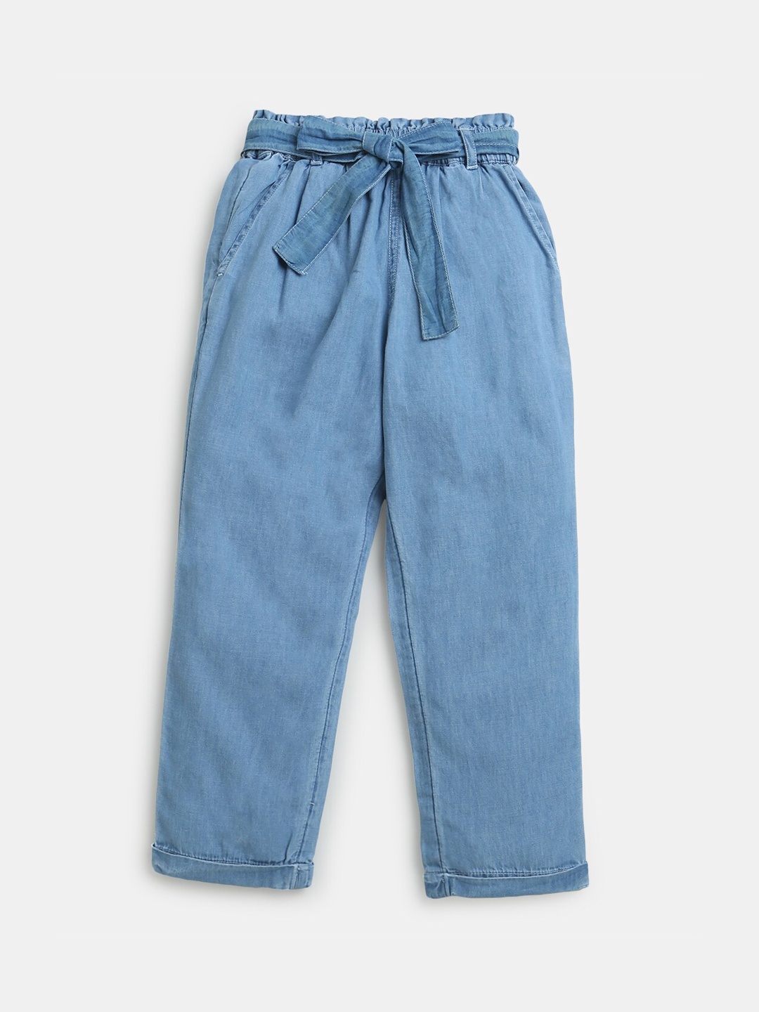 

Hopscotch Girls Blue Relaxed Pleated Trousers