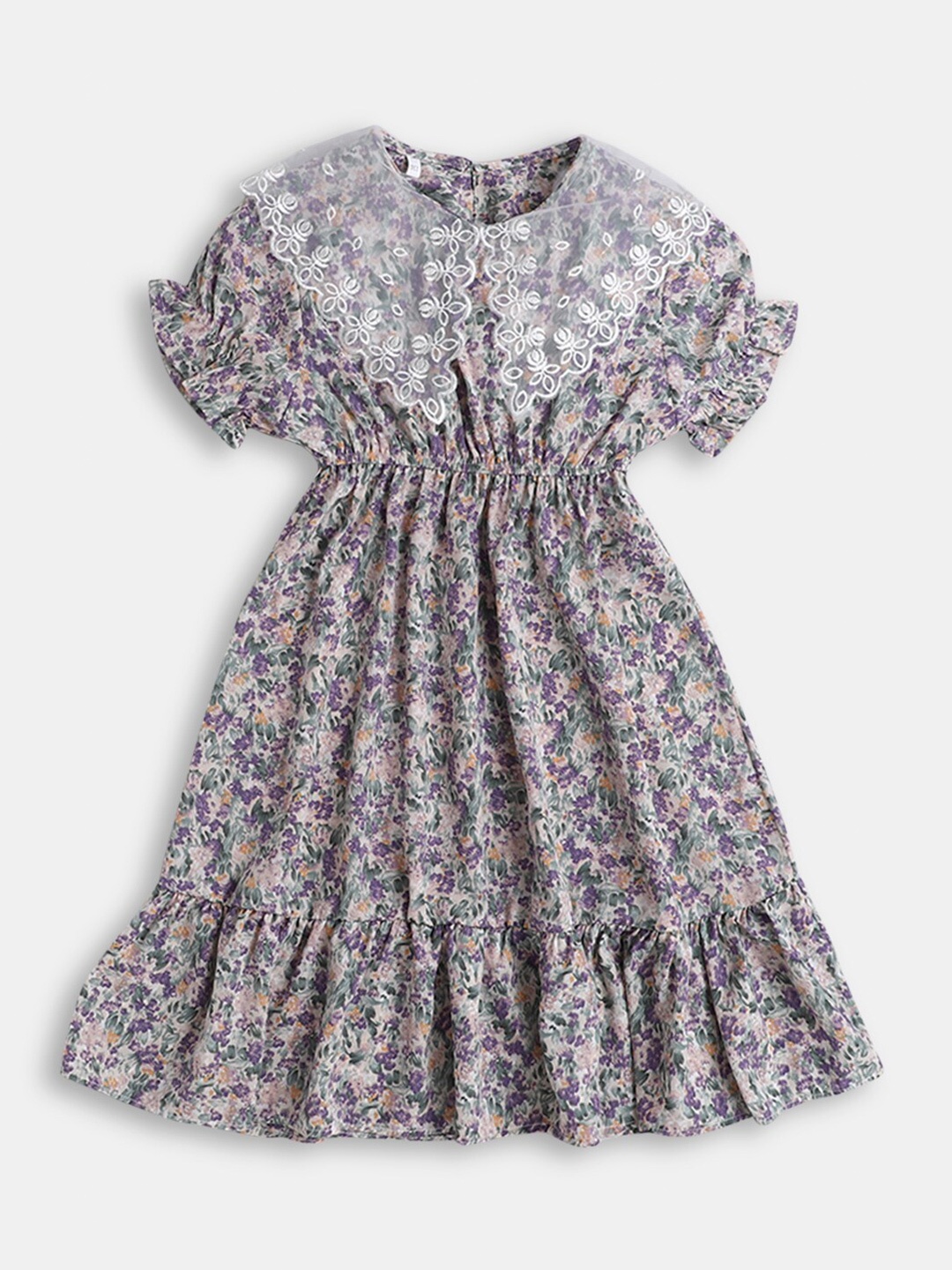 

Hopscotch Purple Floral Dress