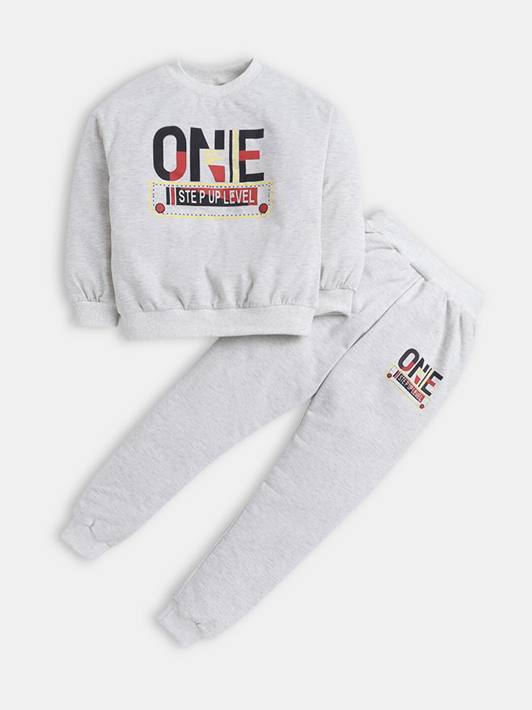 

Hopscotch Boys Grey & Red Printed Top with Trouser