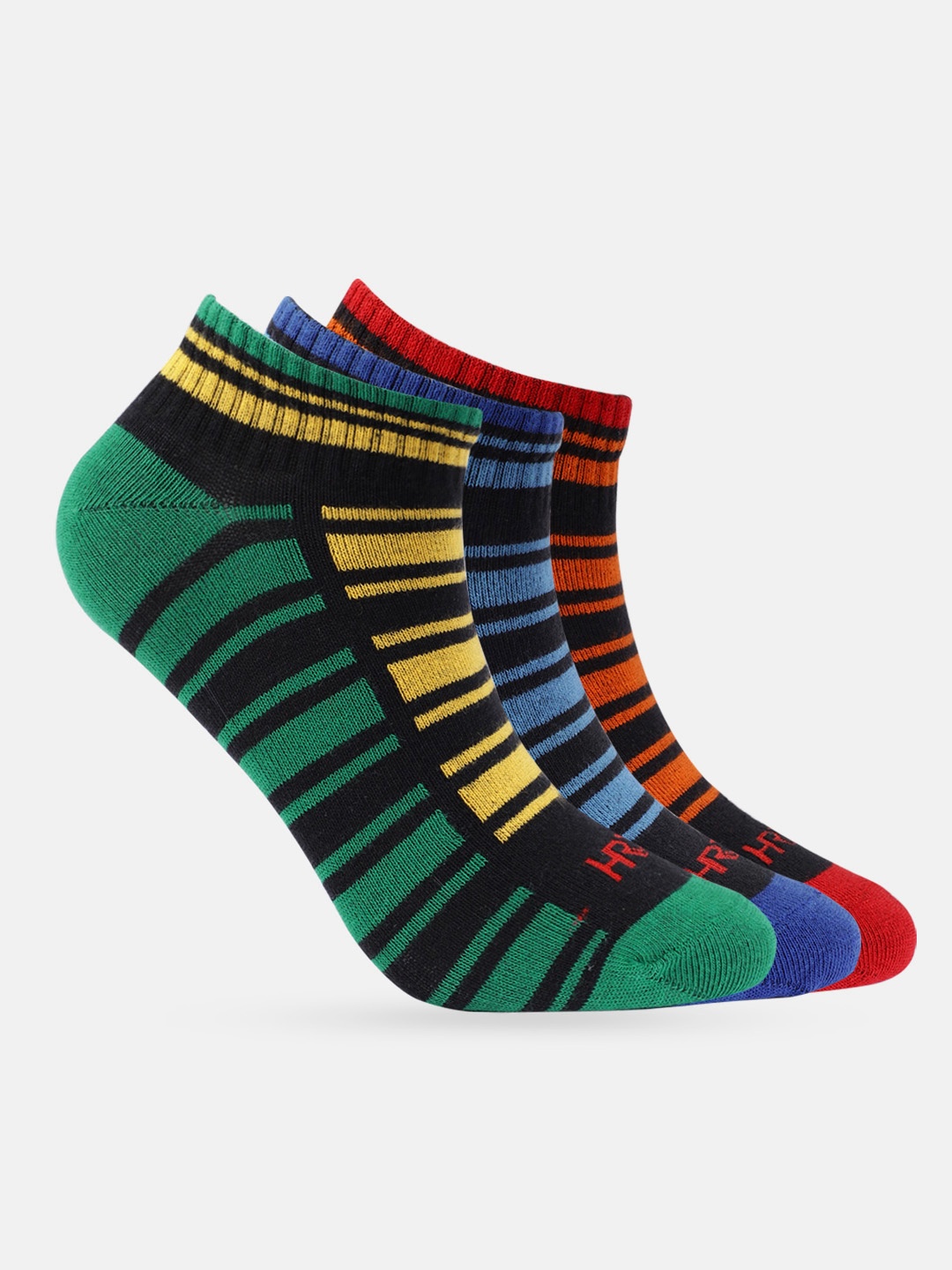 

HRX by Hrithik Roshan Women Set of 3 Ankle Length Running Socks, Green