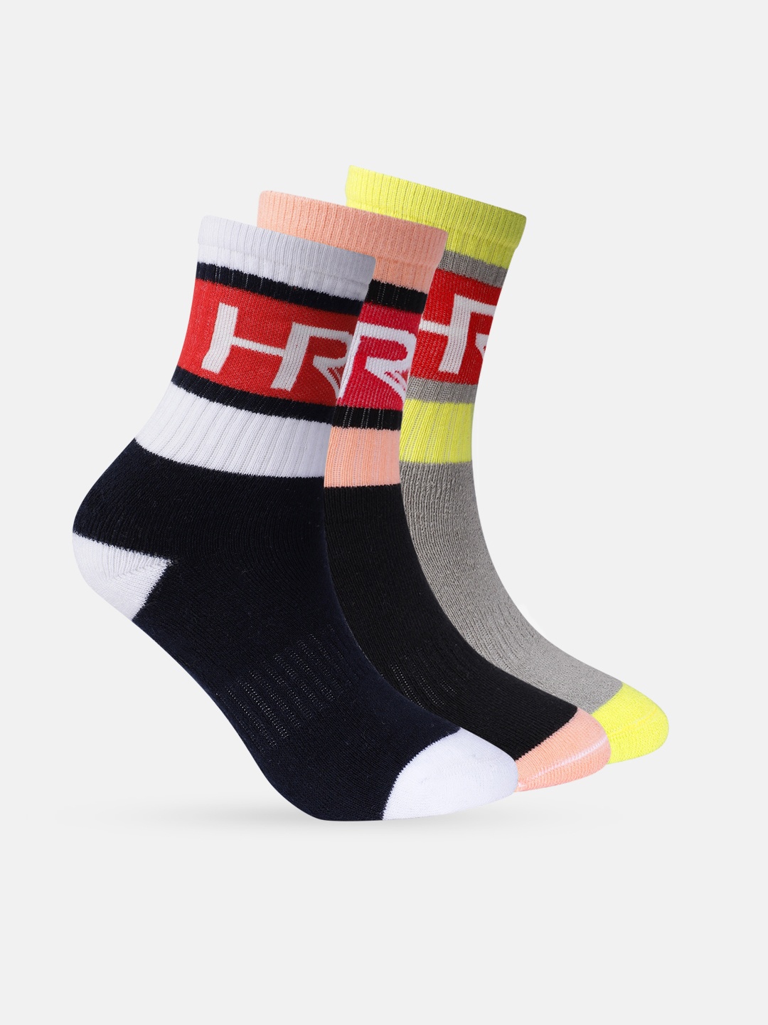 

HRX by Hrithik Roshan Women Set of 3 Above Ankle Length Running Socks, Navy blue