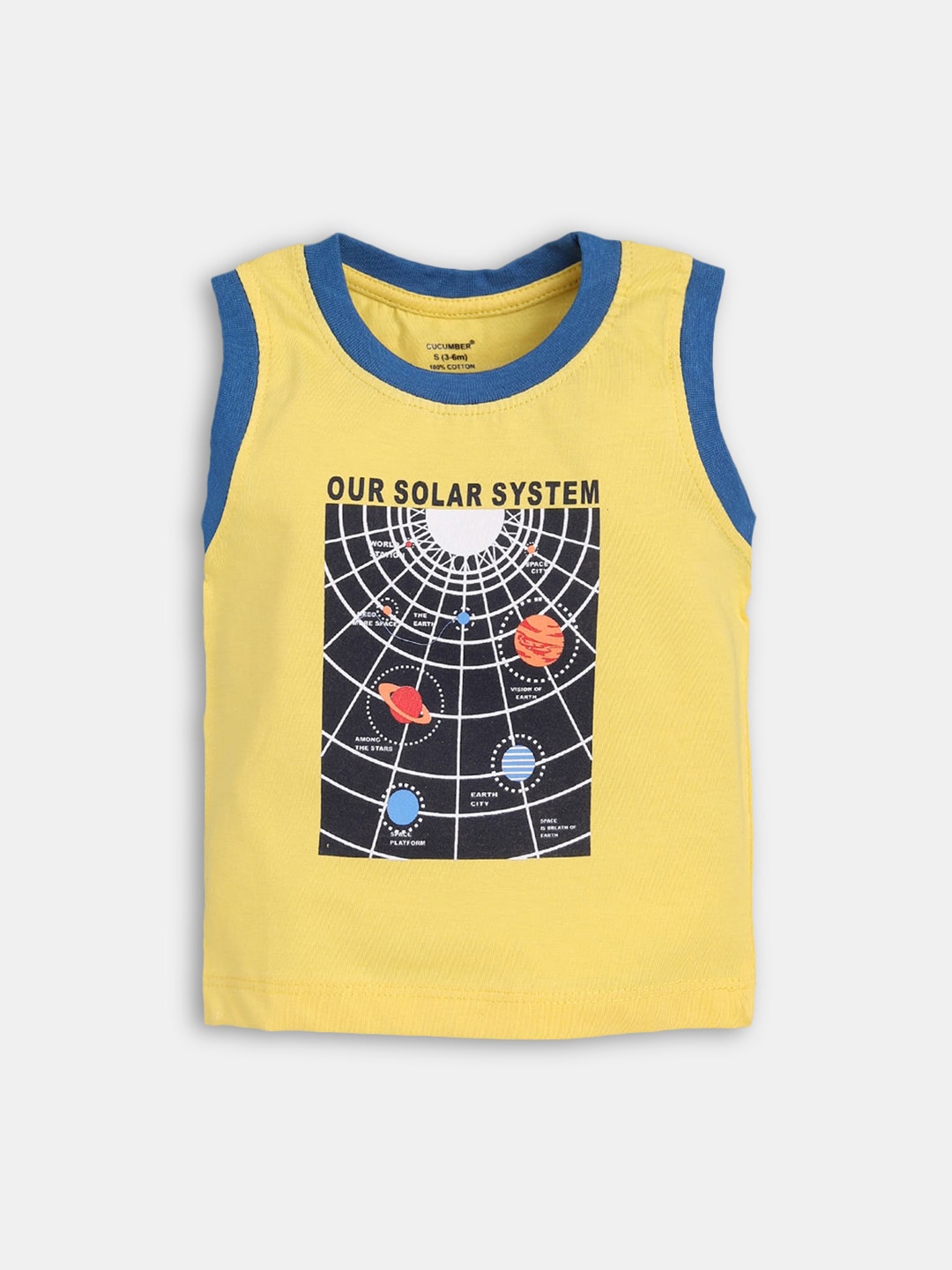 

Hopscotch Boys Yellow & Black Printed T-shirt