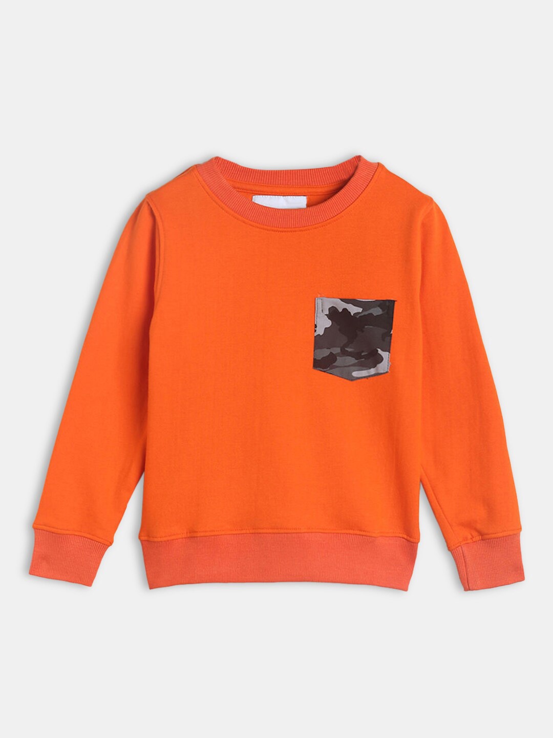 

Hopscotch Boys Orange Cotton Sweatshirt