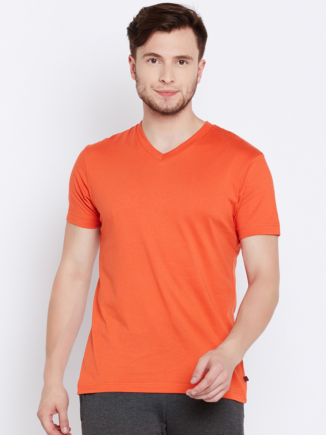 

Jockey Orange Solid Lounge T-shirt 2726-0105