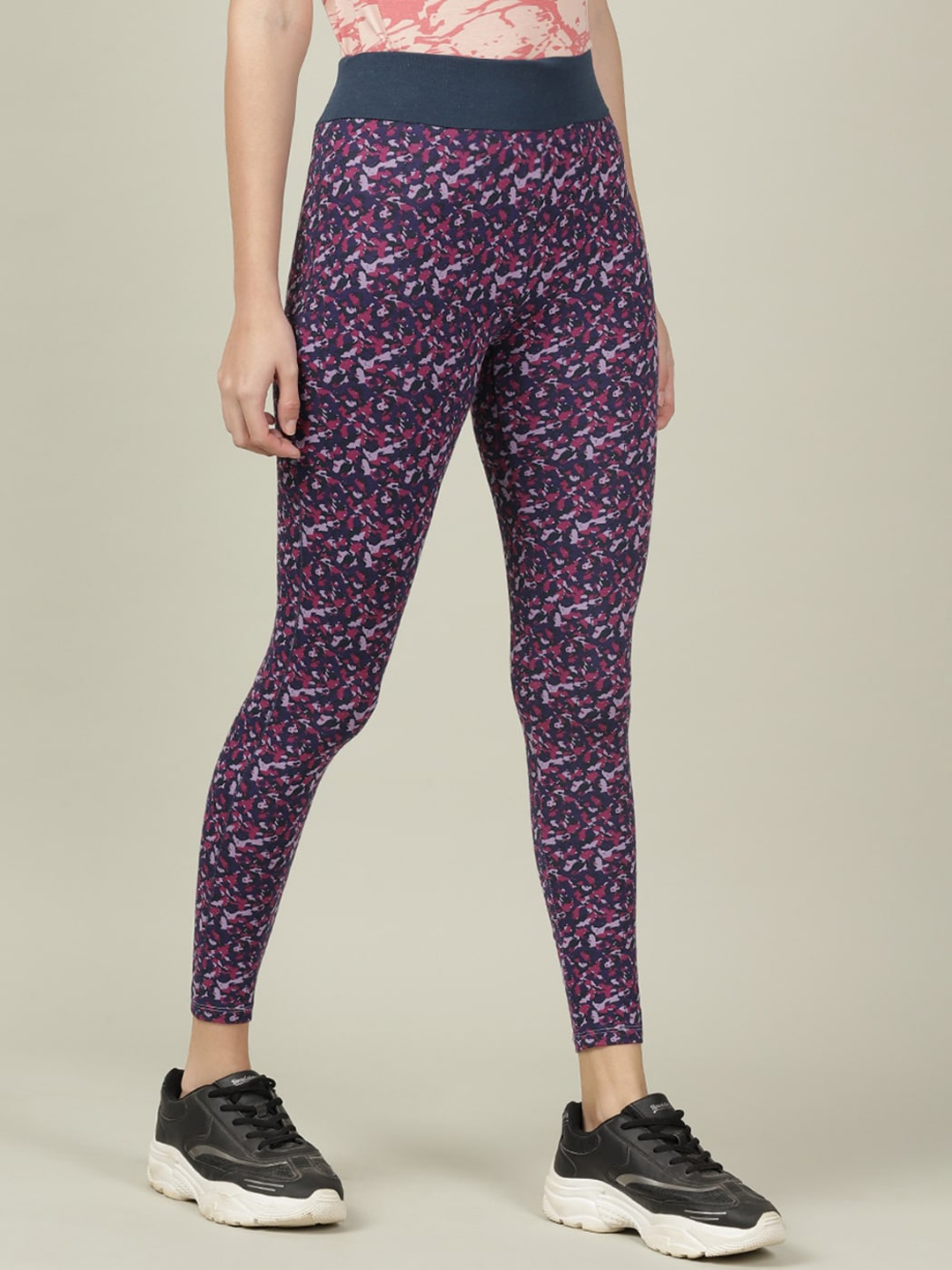 

Head Women Purple Printed Tights