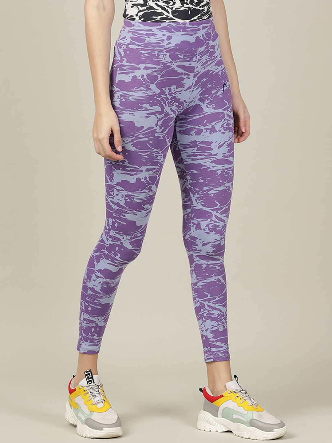 

Head Women Purple Printed Cotton Tights