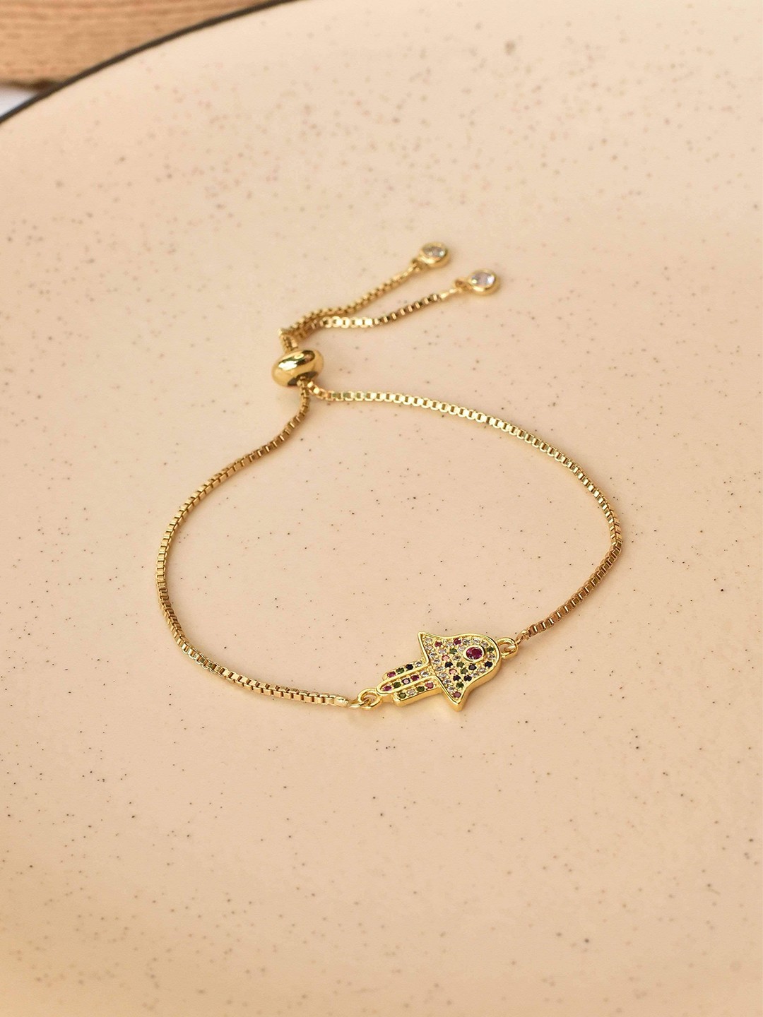 

Klissaa Women Gold-Toned Brass Gold-Plated Cuff Bracelet