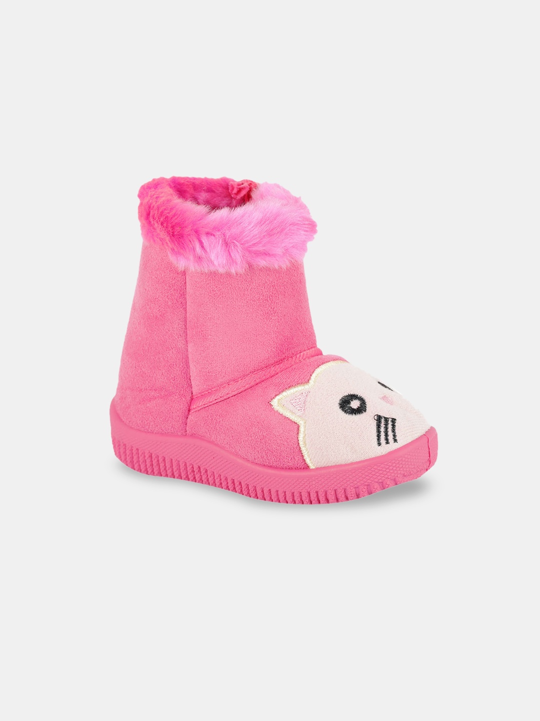 

Hopscotch Girls Pink Embroidered Regular Boots