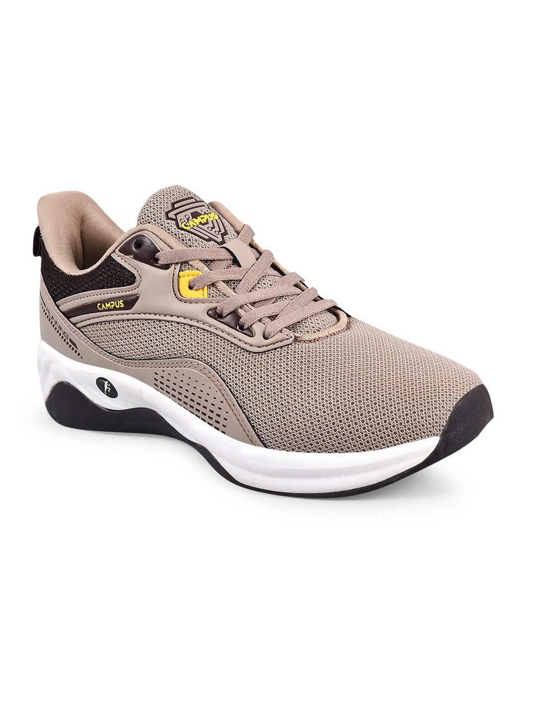 

Campus Men Beige Mesh Running Shoes